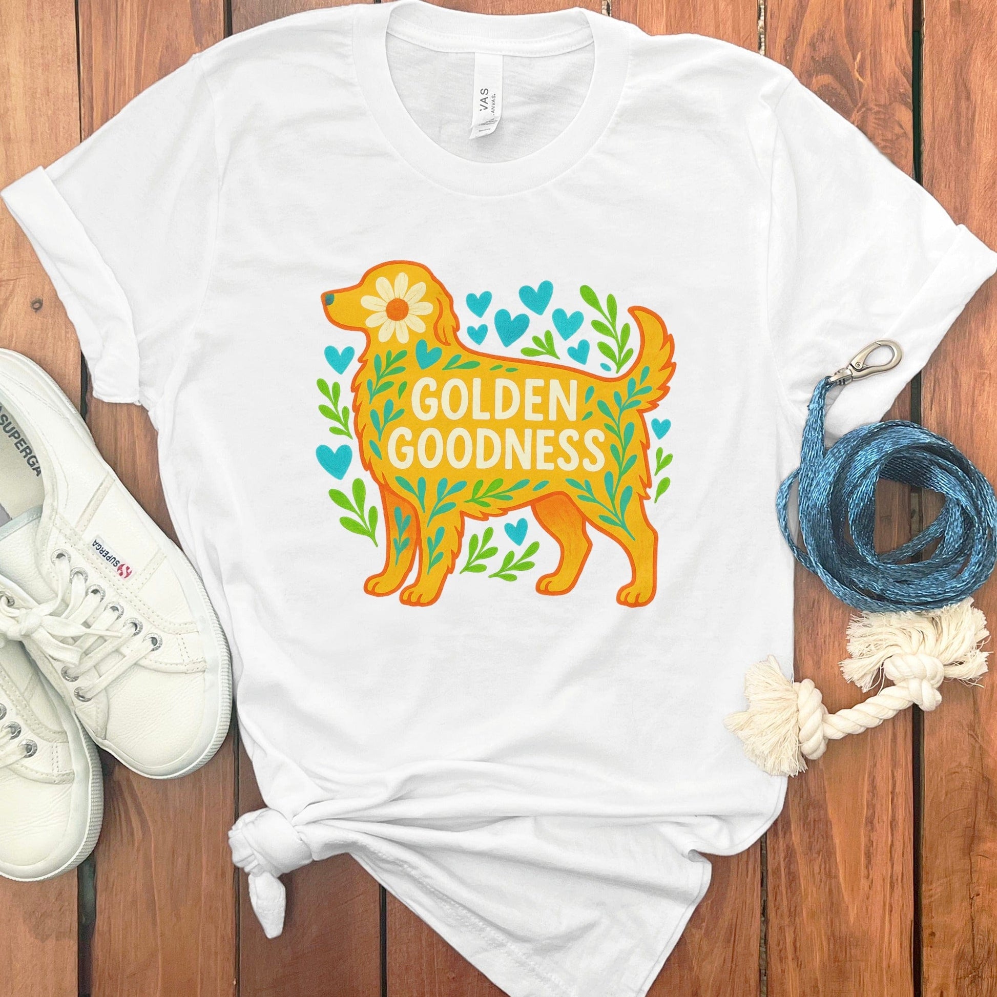 Golden Goodness Colorful Dog Design T-shirt product