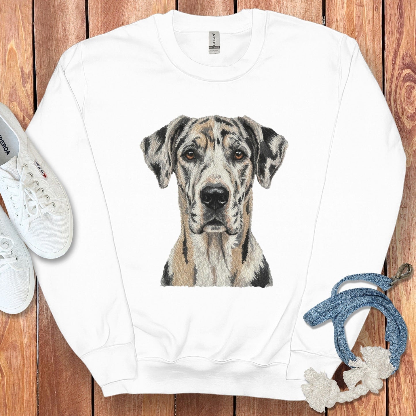 Great Dane Graphic White Sweatshirt Product
