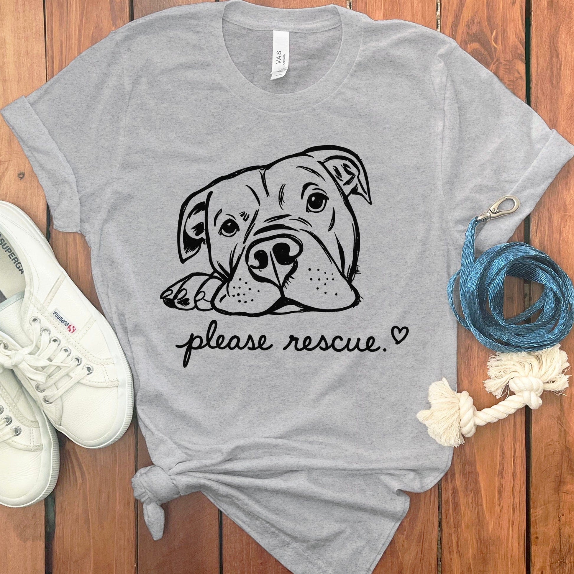 Please Rescue Cute Dog Graphic T-shirt product type