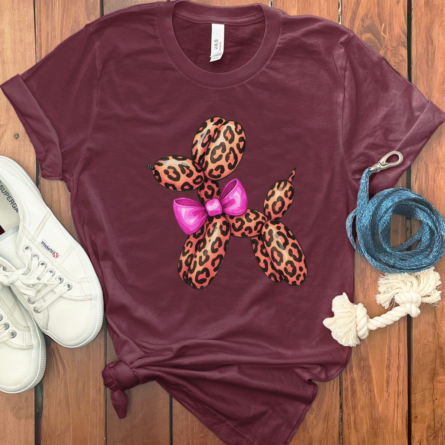 Leopard Print Balloon Dog Graphic T-Shirt product