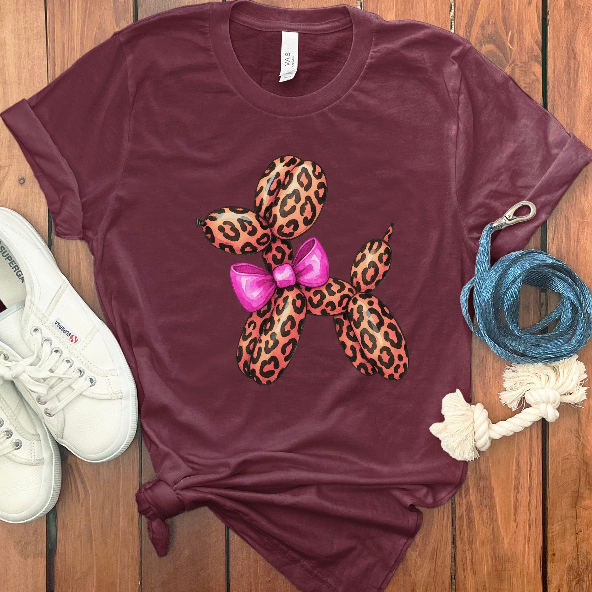 Leopard Print Balloon Dog Graphic T-Shirt product