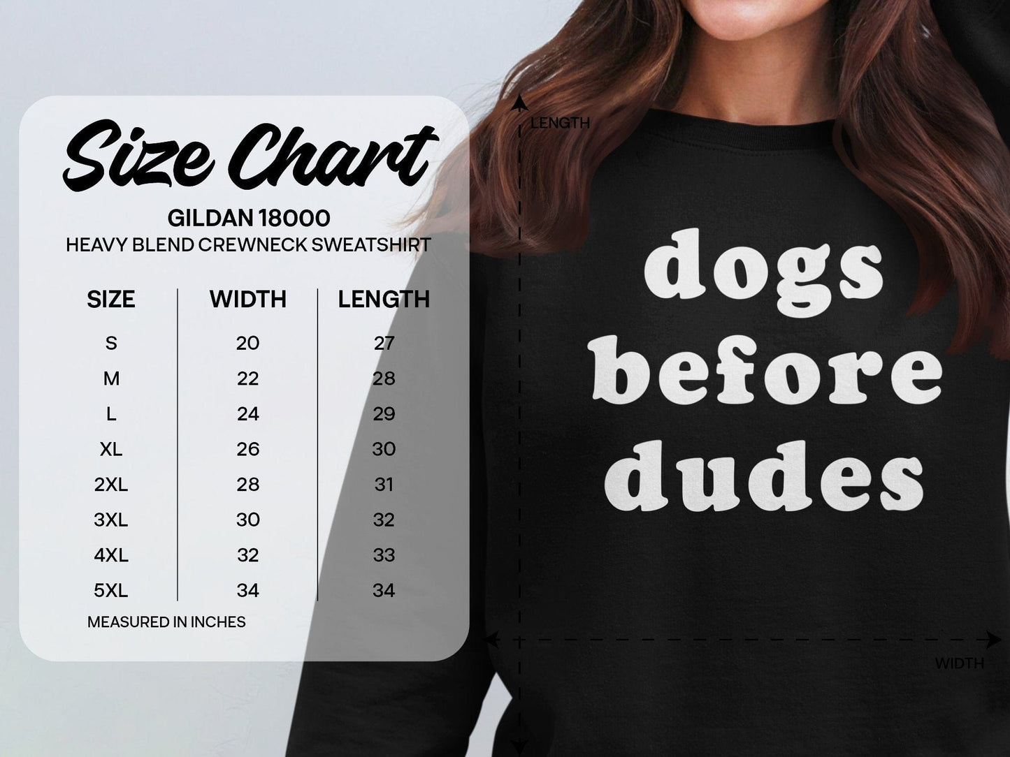 Dogs Before Dudes Gildan 18000 sweatshirt product