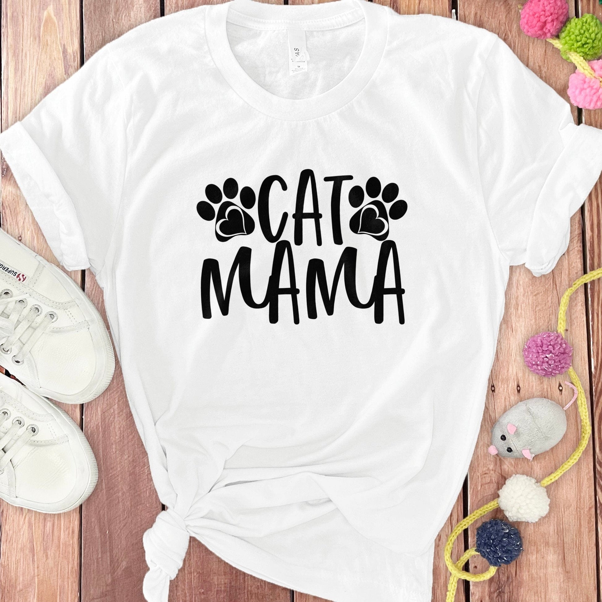 Cat Mama Graphic Casual T-Shirt Perfect Gift Product