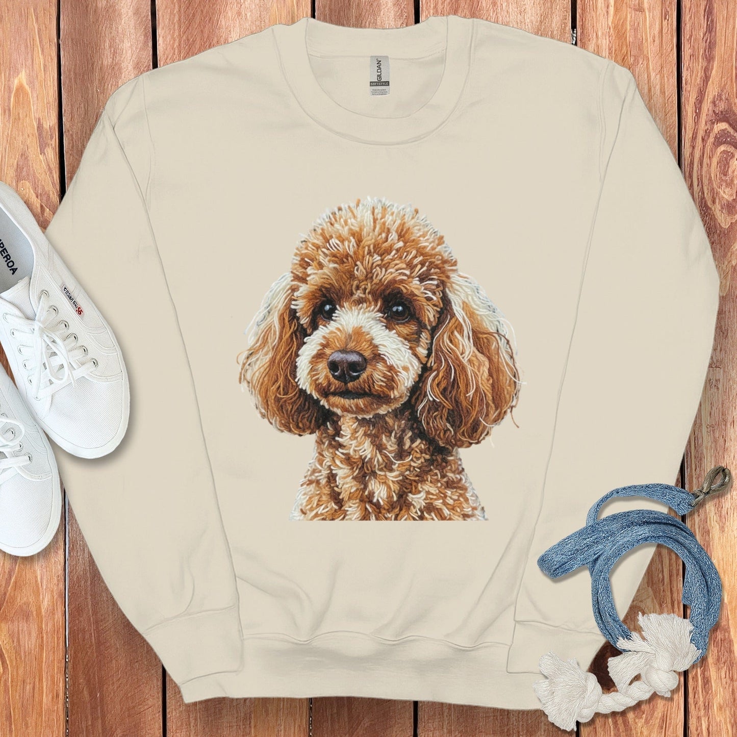 Adorable Cute Dog Print Cozy Sweatshirt