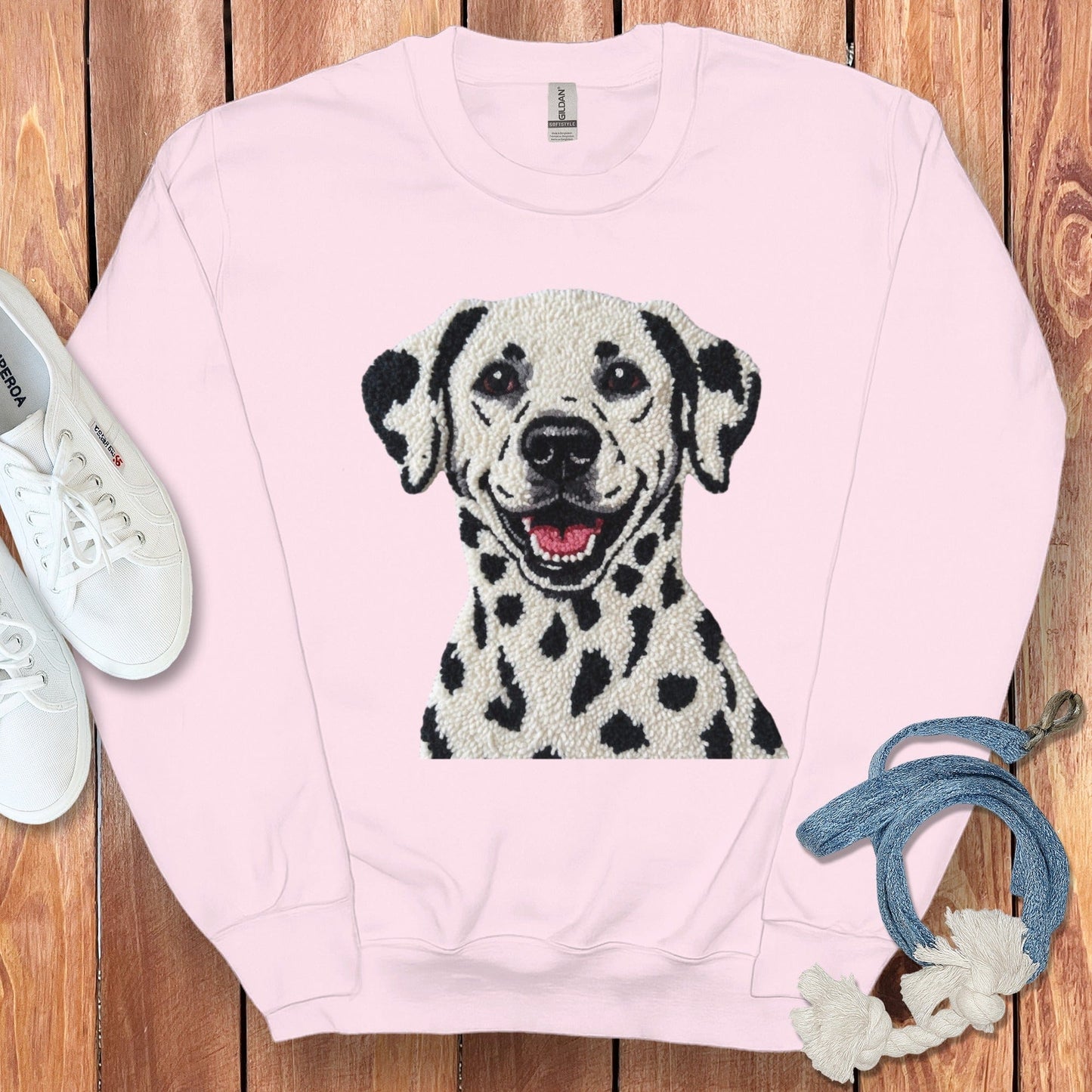 Cute Dalmatian Puppy Graphic Design Crewneck