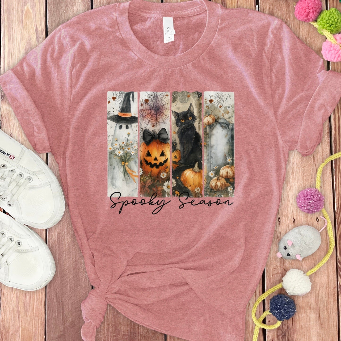 Spooky Season Halloween Cats Pumpkins Graphic T-Shirt product