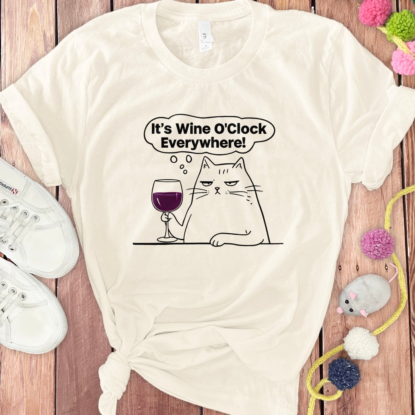 It's Wine O'Clock Everywhere Graphic T-shirt product type