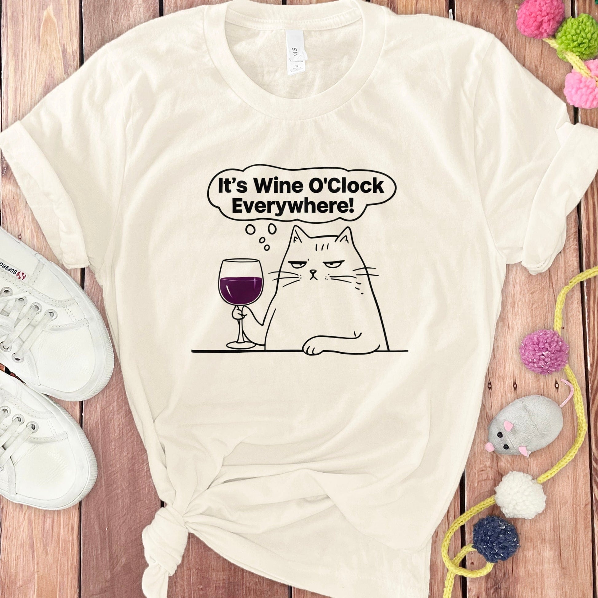 It's Wine O'Clock Everywhere Graphic T-shirt product type