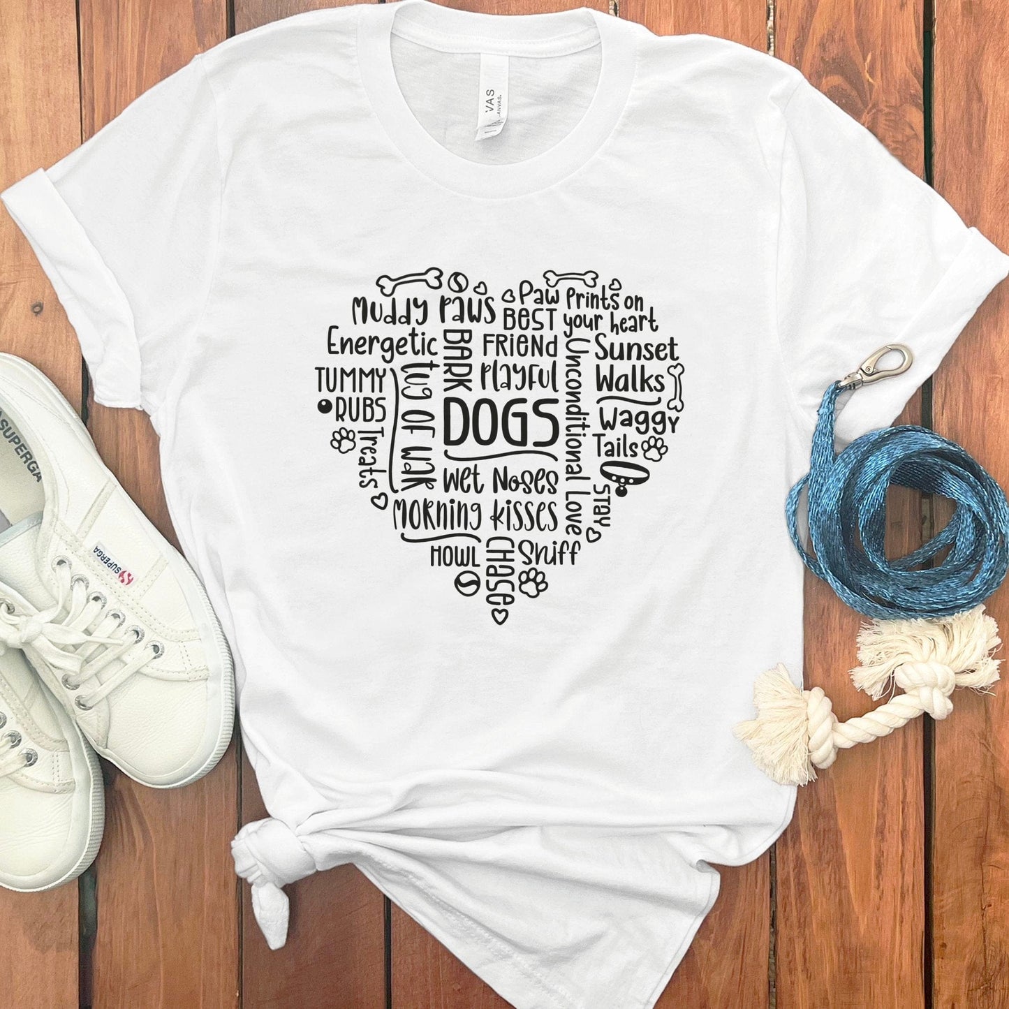 Dog Lover Heart Word Art Graphic T-Shirt product