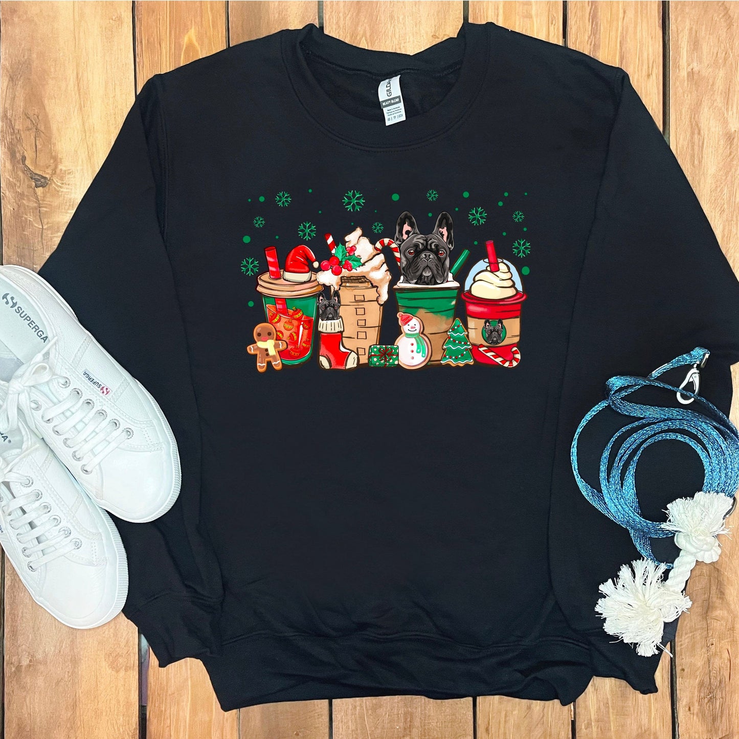 CHRISTMAS FRENCH BULLDOGS COFFEE SWEATSHIRT