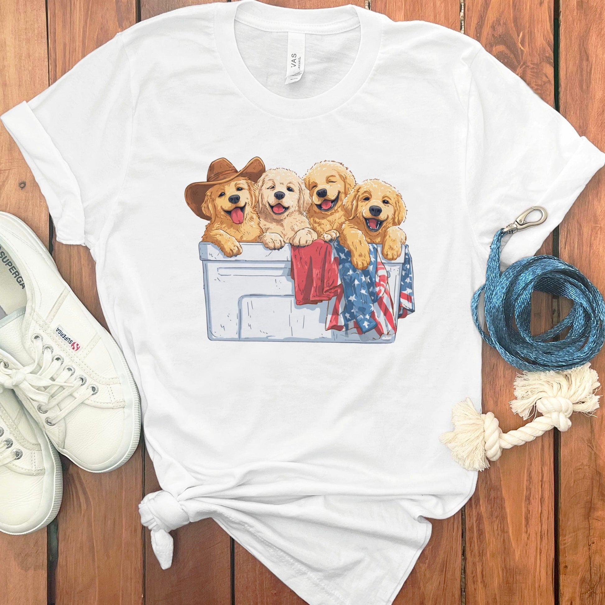 Adorable Puppies Patriotic American T-shirt product