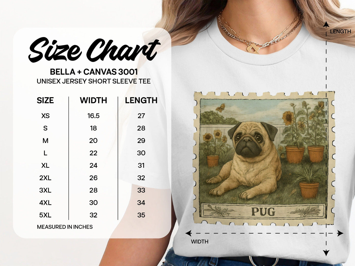 Sunflower Pug Unisex Short Sleeve Tee product