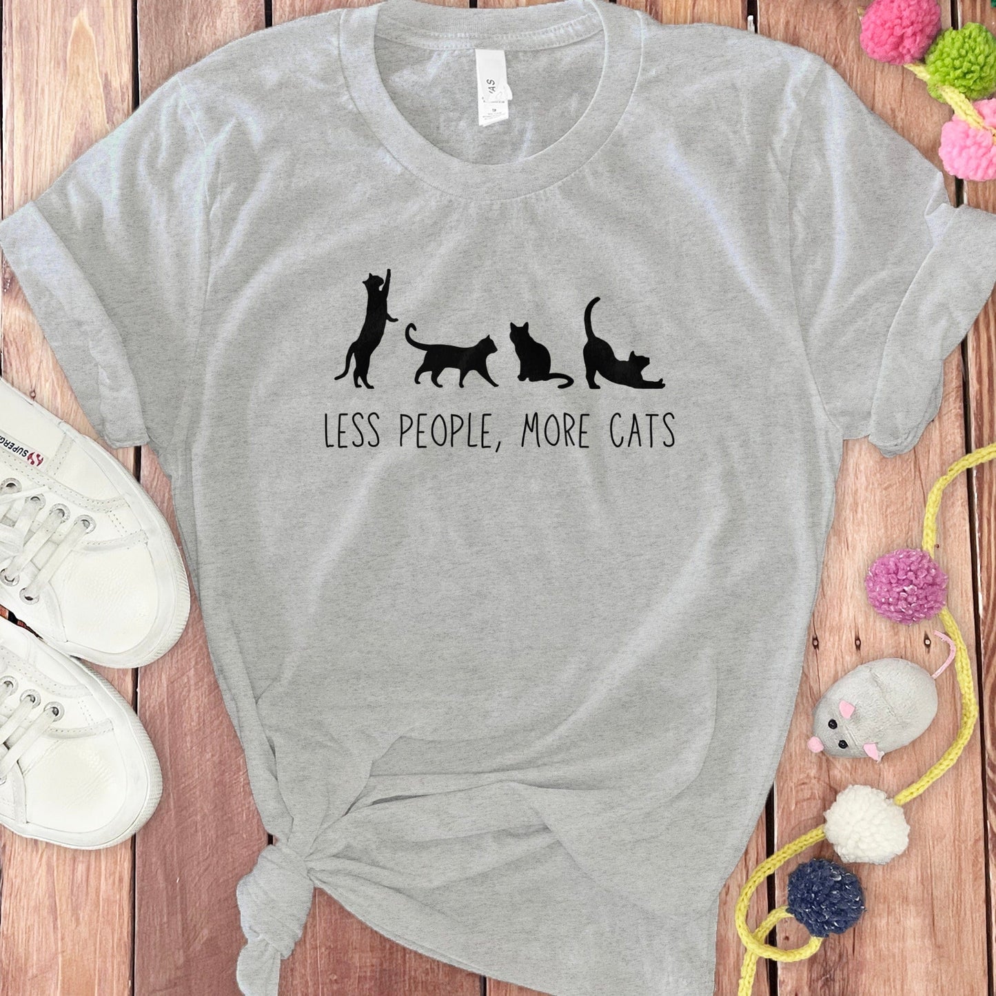 Less People More Cats Graphic T-Shirt product type