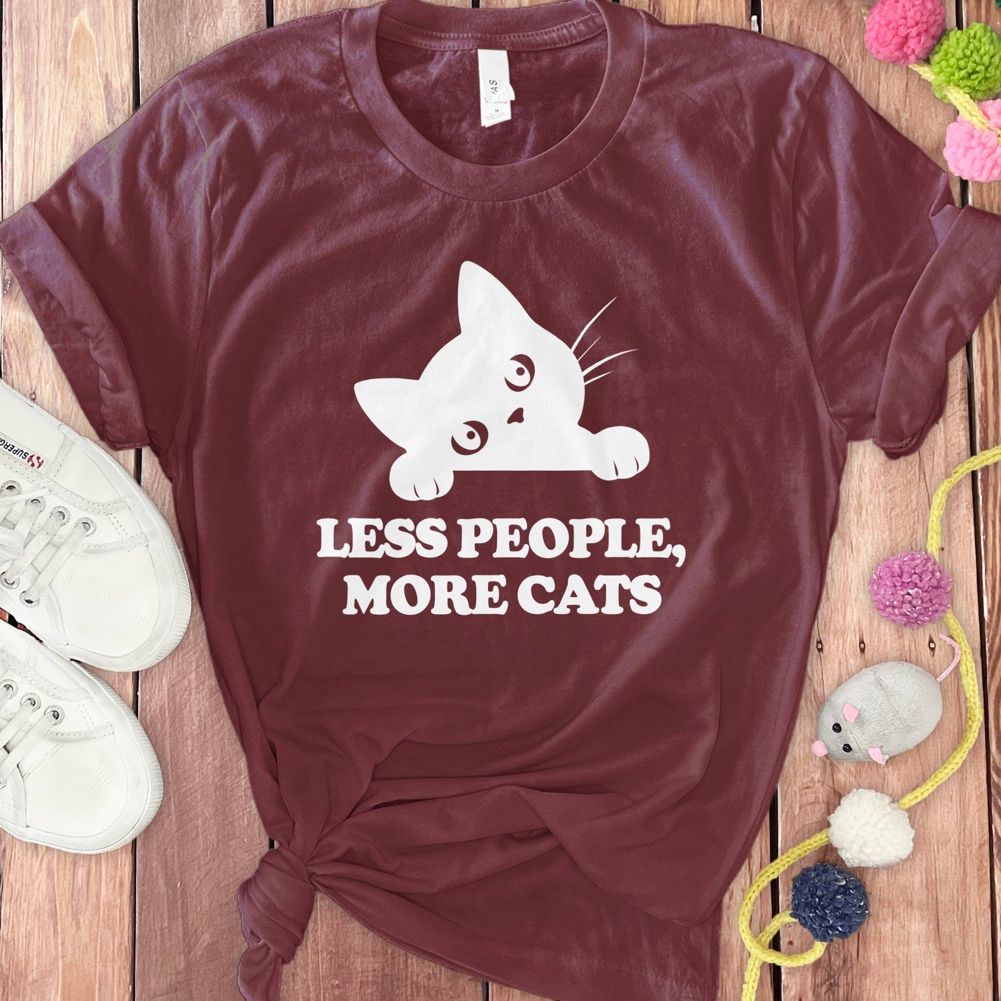 Less People More Cats Graphic T-Shirt product type