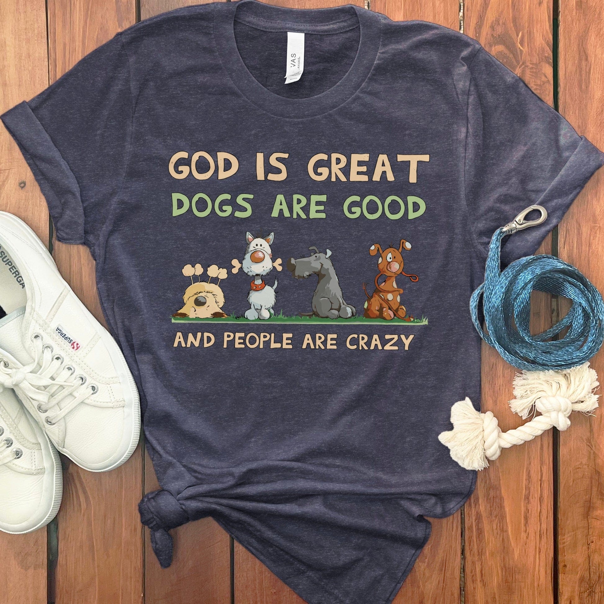 God is Great Dogs are Good Crazy People T-shirt product