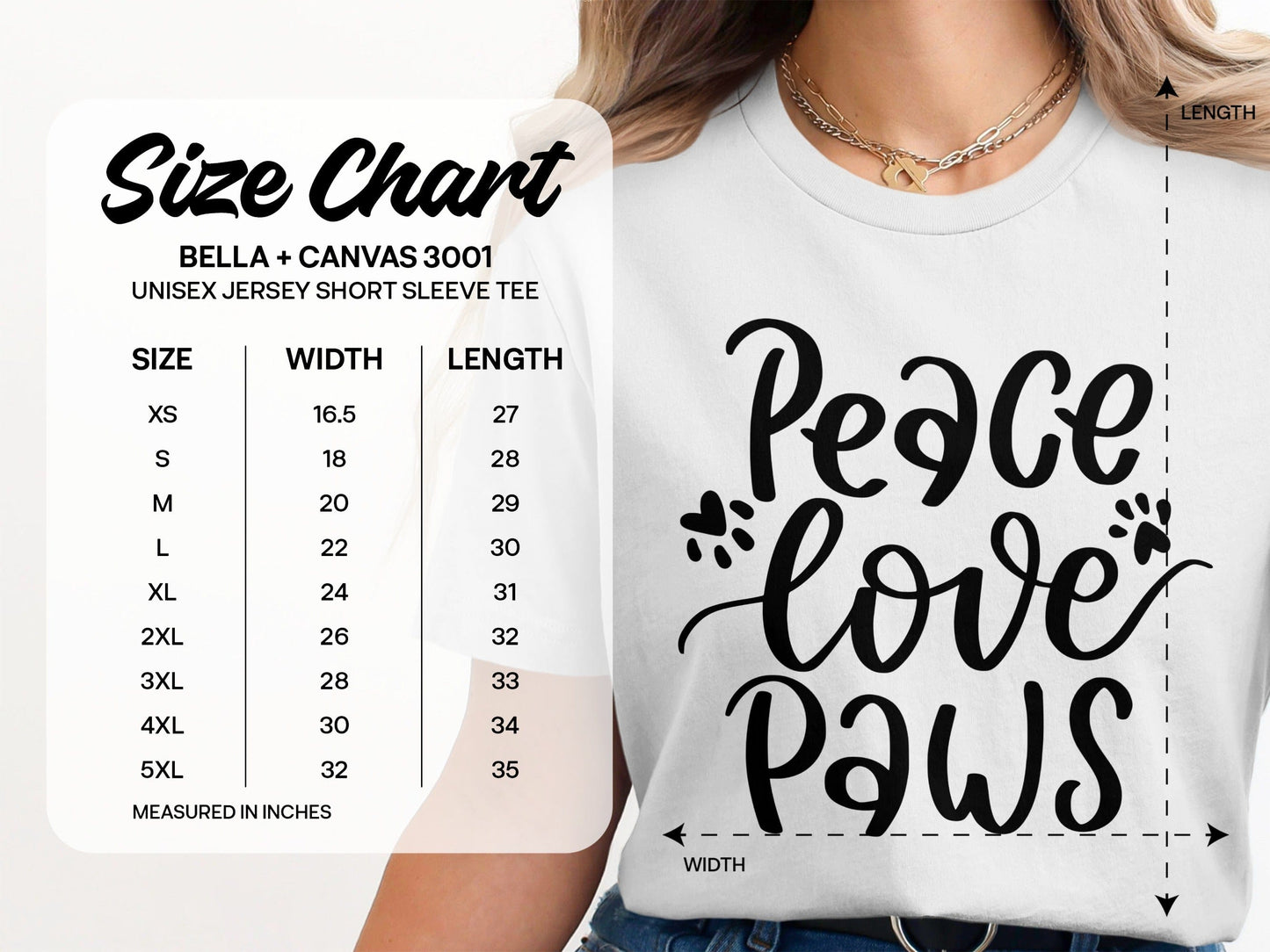 Modern Peace Love Paws Unisex Jersey Short Sleeve Tee product