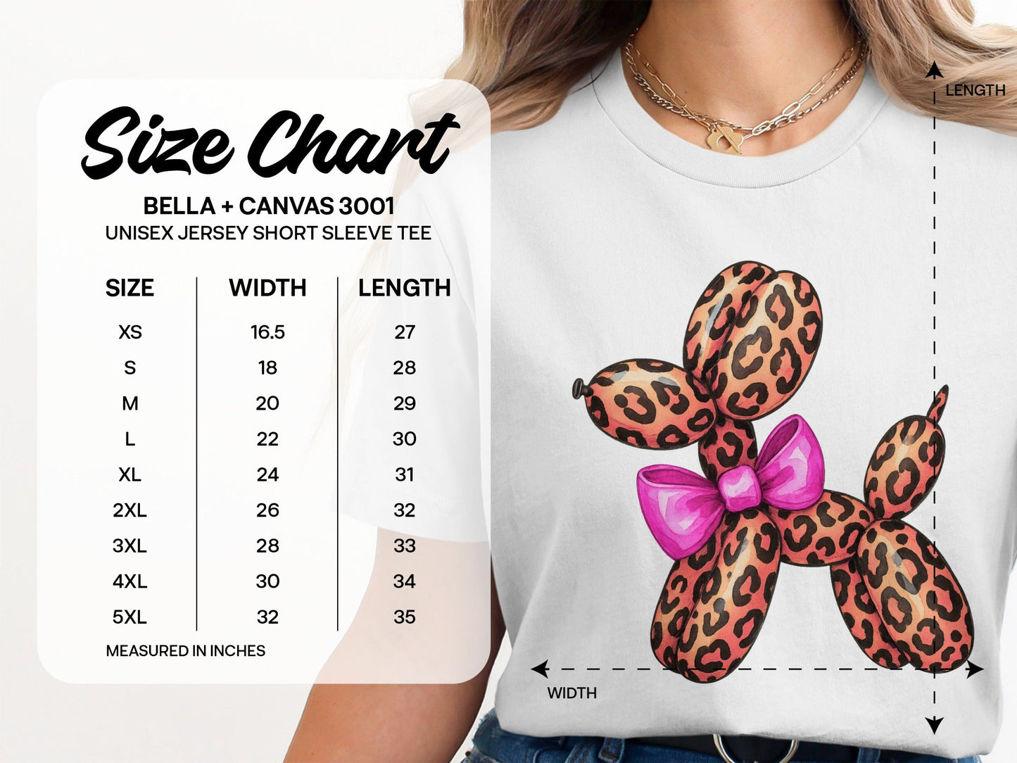 Leopard Print Balloon Dog Graphic Tee product
