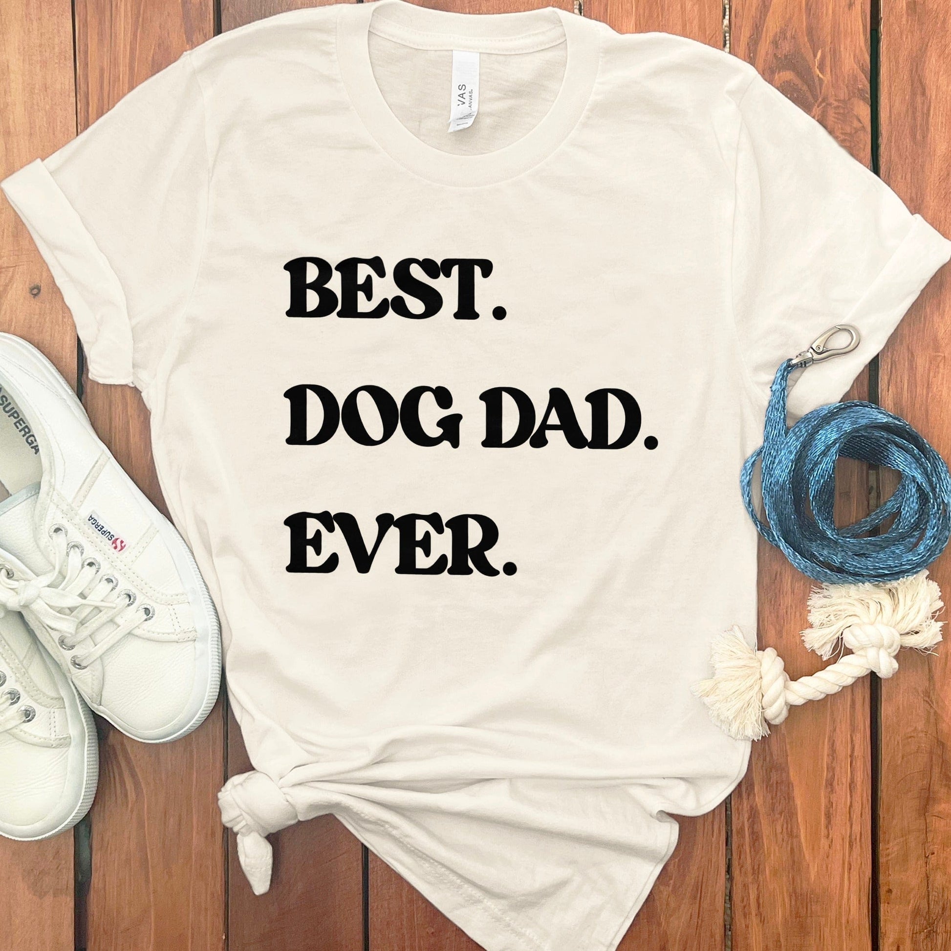 Best Dog Dad Ever Graphic White T Shirt product