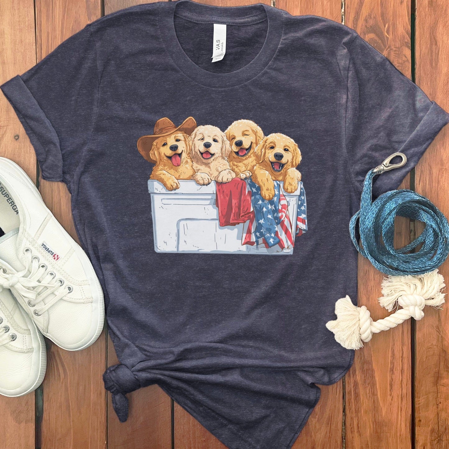 Adorable Puppies Patriotic Design T-Shirt product
