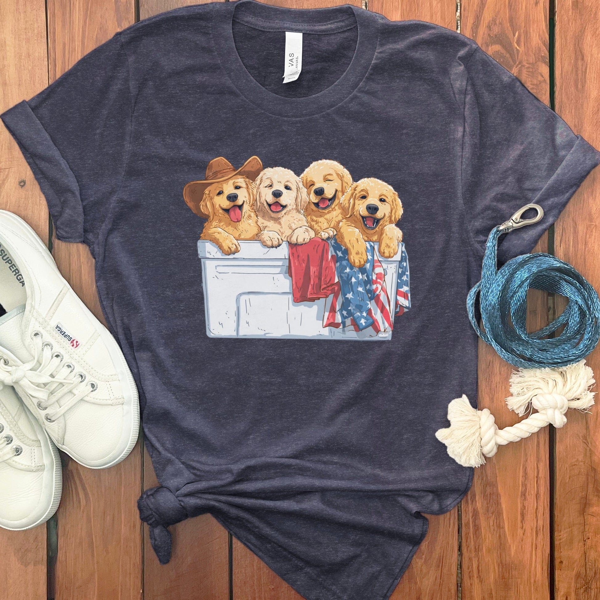 Adorable Puppies Patriotic Design T-Shirt product