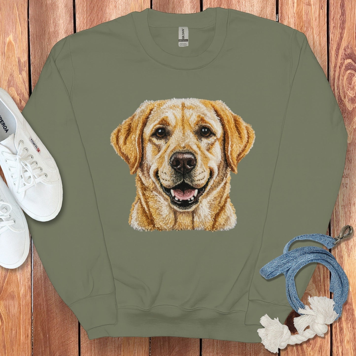 Smiling Labrador Retriever Graphic Sweatshirt Product