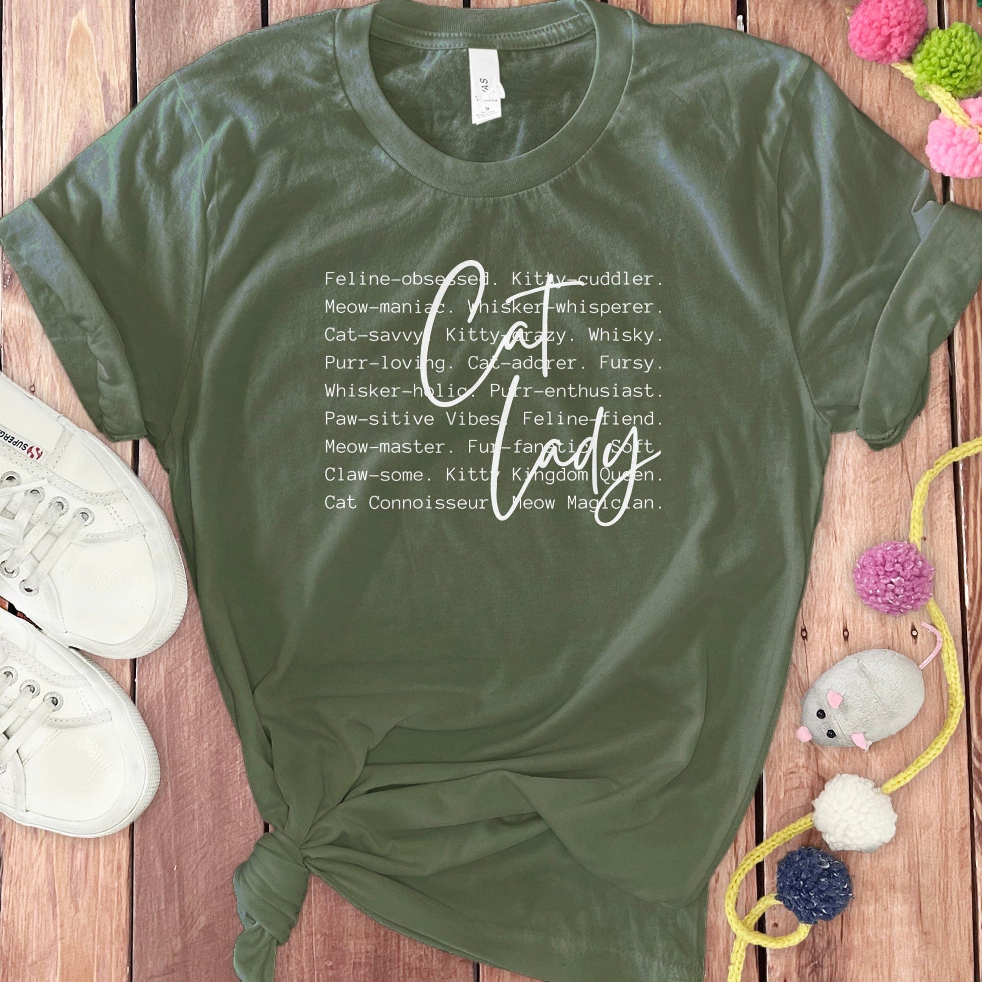 Cat Lady Themed Graphic T-Shirt product