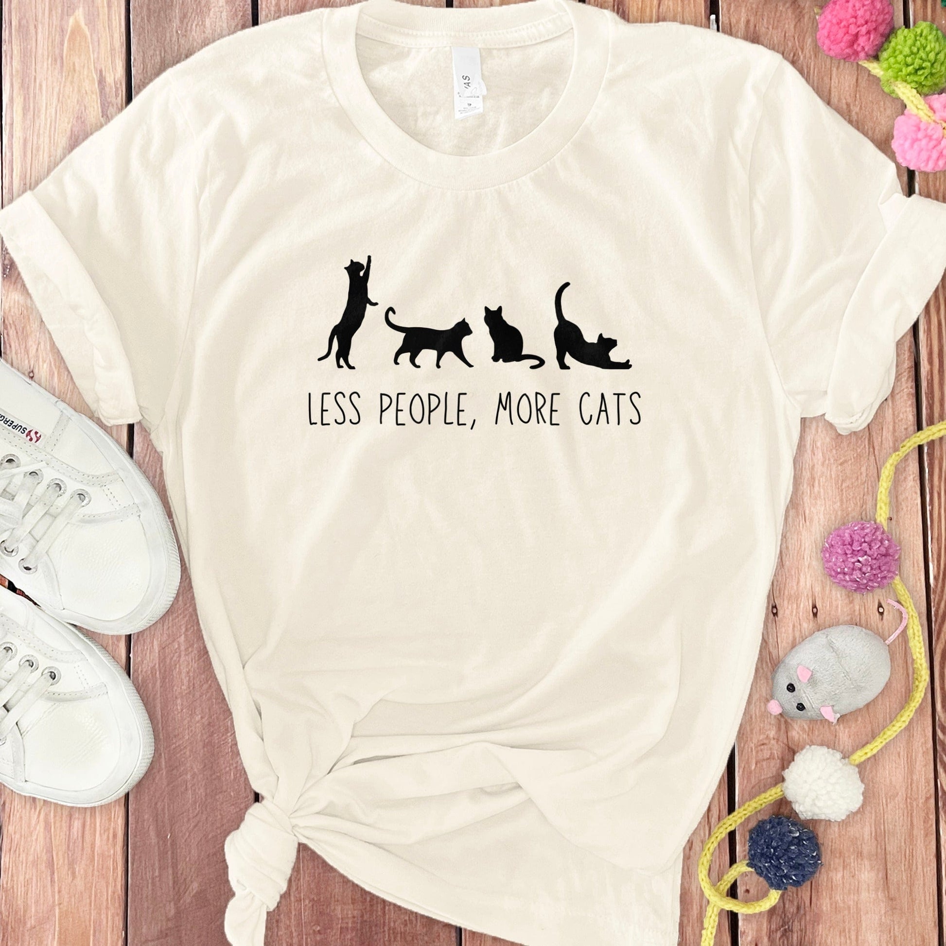 Less People More Cats Graphic T-Shirt Product