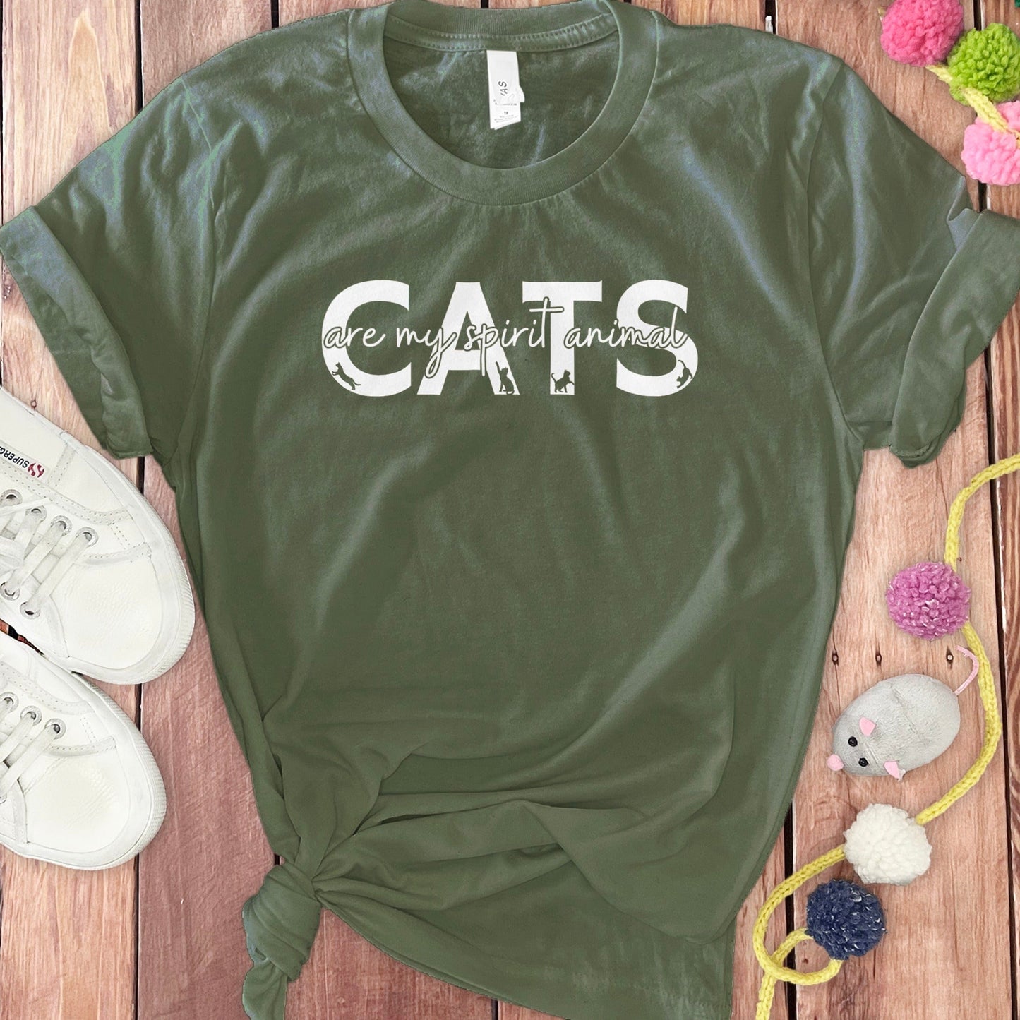 Cats Are My Spirit Animal Graphic T-Shirt product