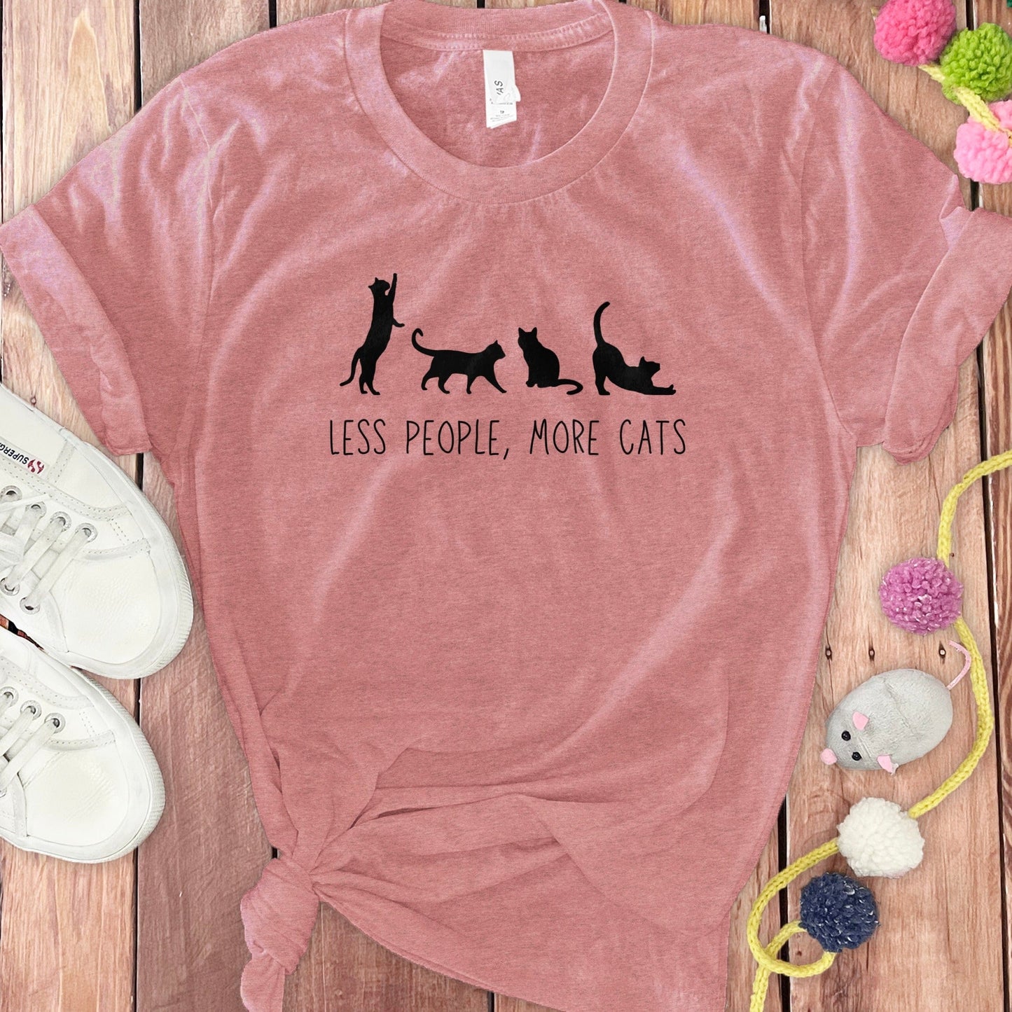 Less People More Cats Graphic T-Shirt product type