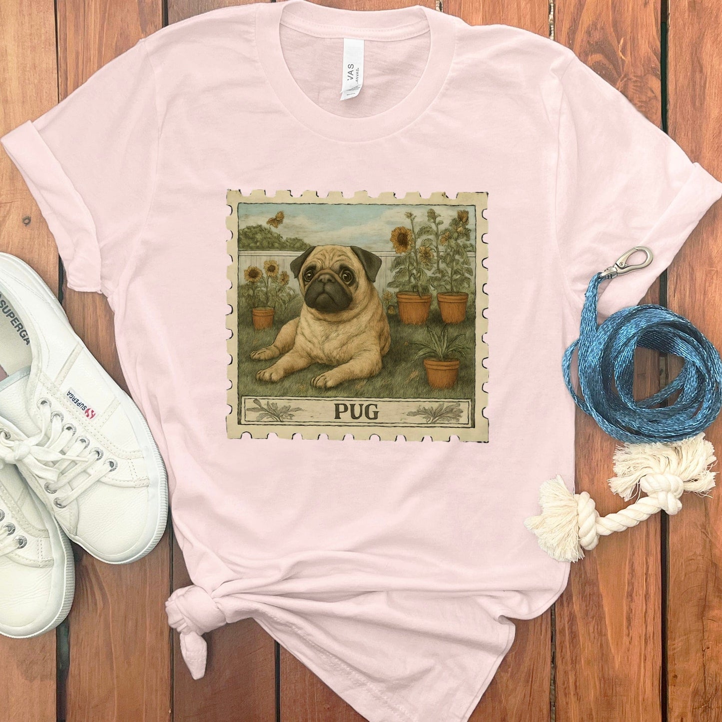 Adorable Pug Graphic Print Casual T-Shirt product