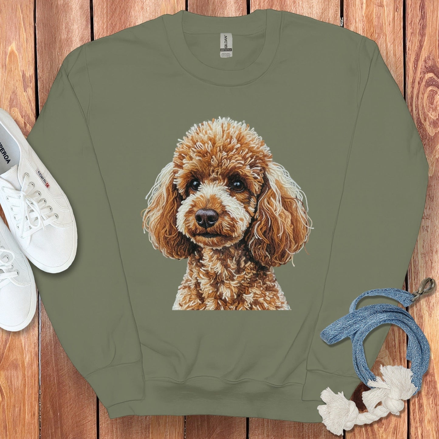 Poodle Dog Graphic Sweatshirt Cozy Winter Apparel