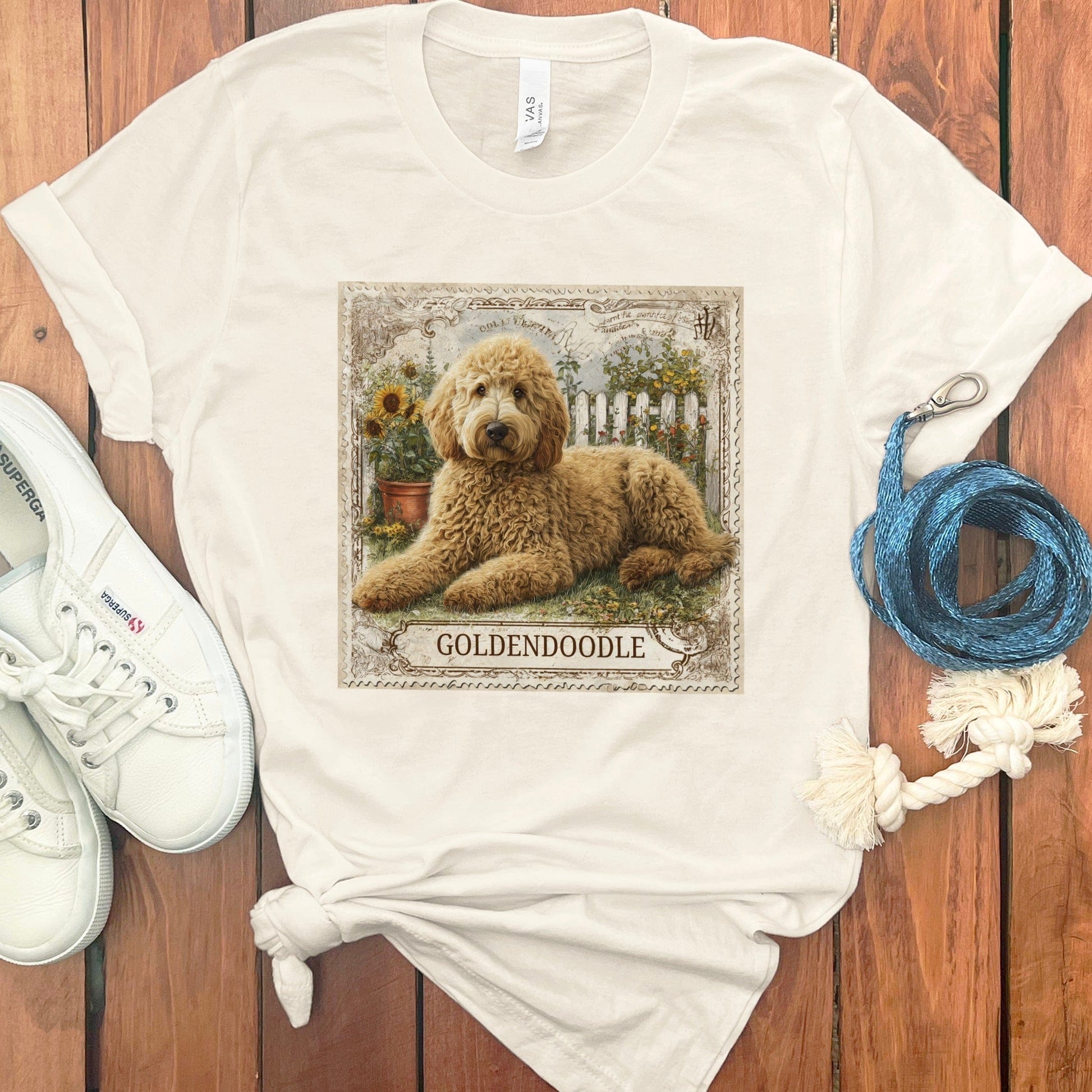 Cute Goldendoodle Illustration Tee Stylish Shirt product