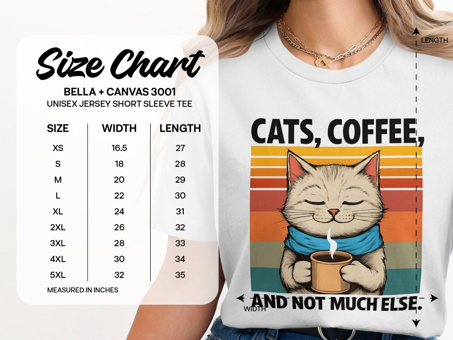 Cats Coffee And Not Much Else Tee product