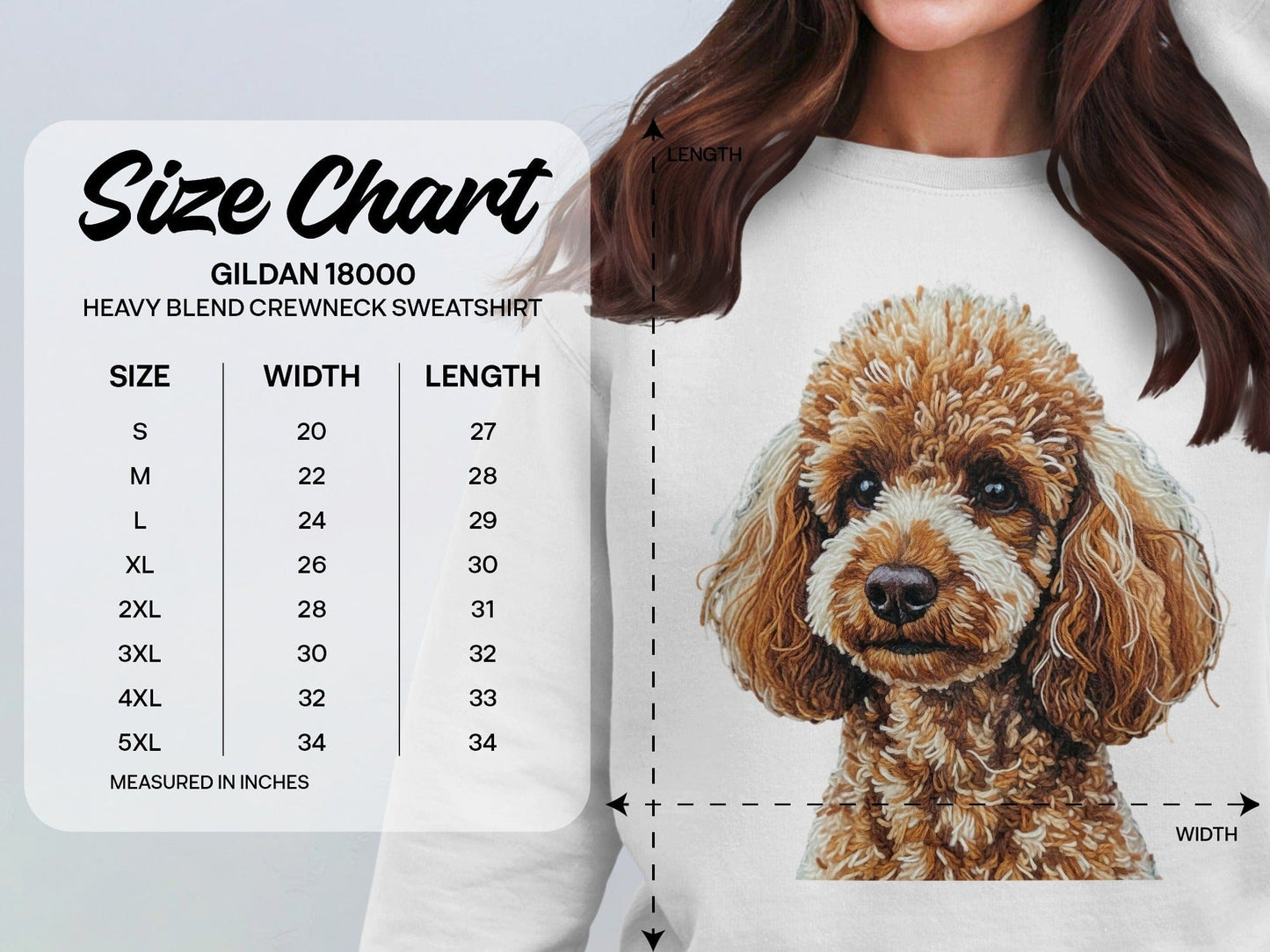 Gildan 18000 Crewneck Sweatshirt with Cute Dog Design