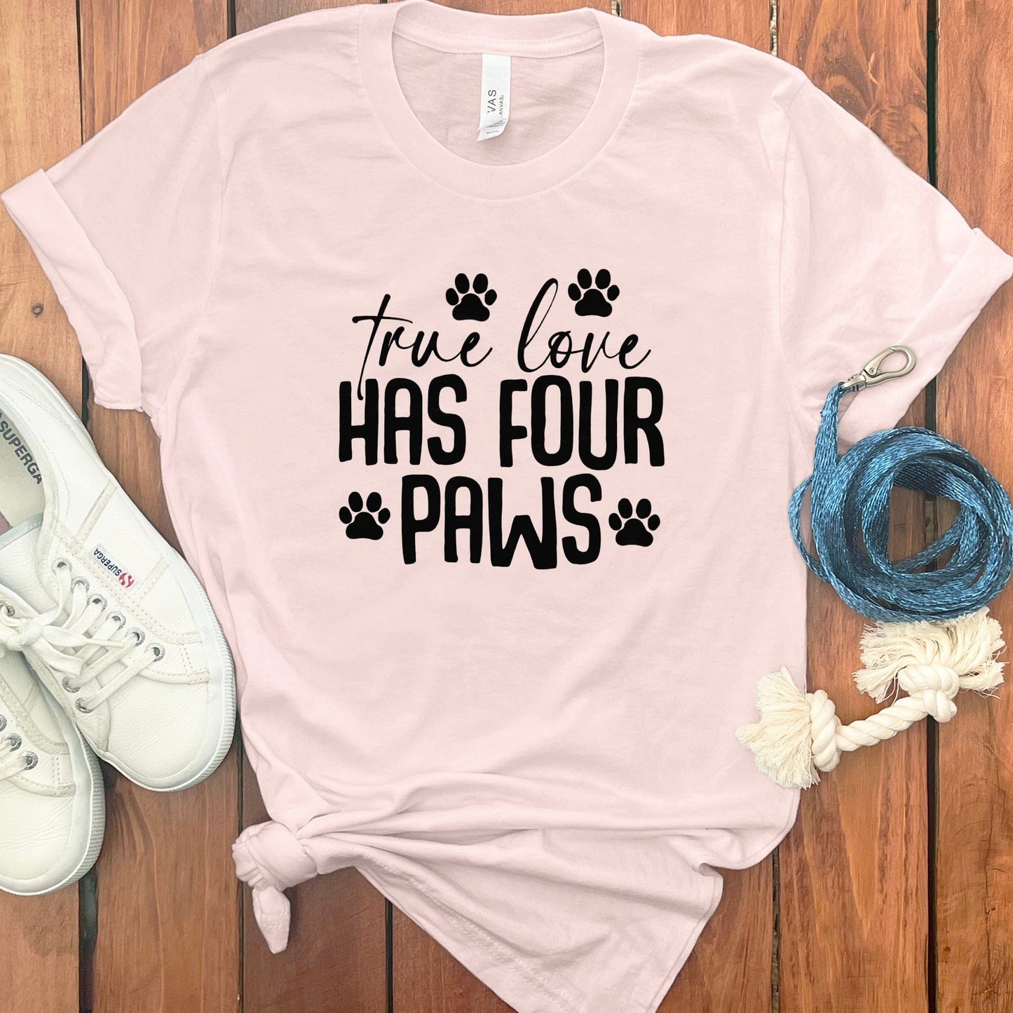 True Love Has Four Paws Graphic Tee product type