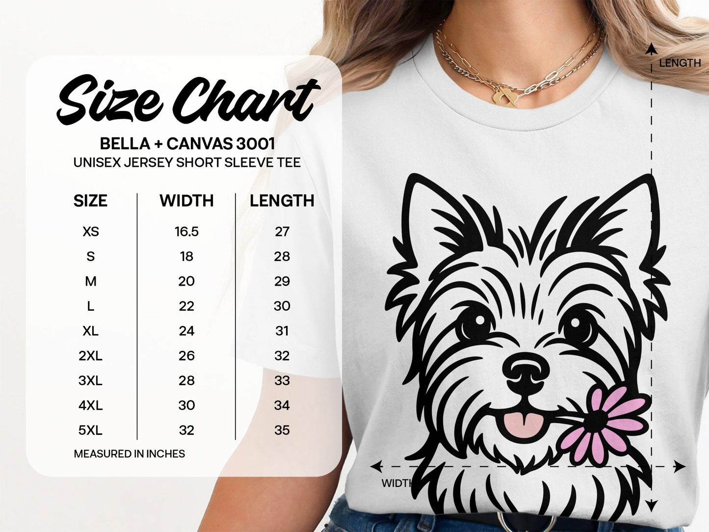 Cute Dog with Flower Graphic Women's T-Shirt product