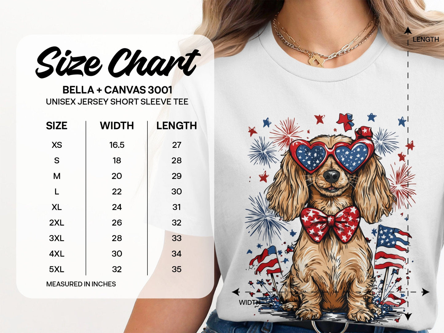 Cute American Flag Dog Wearing Sunglasses Shirt product type