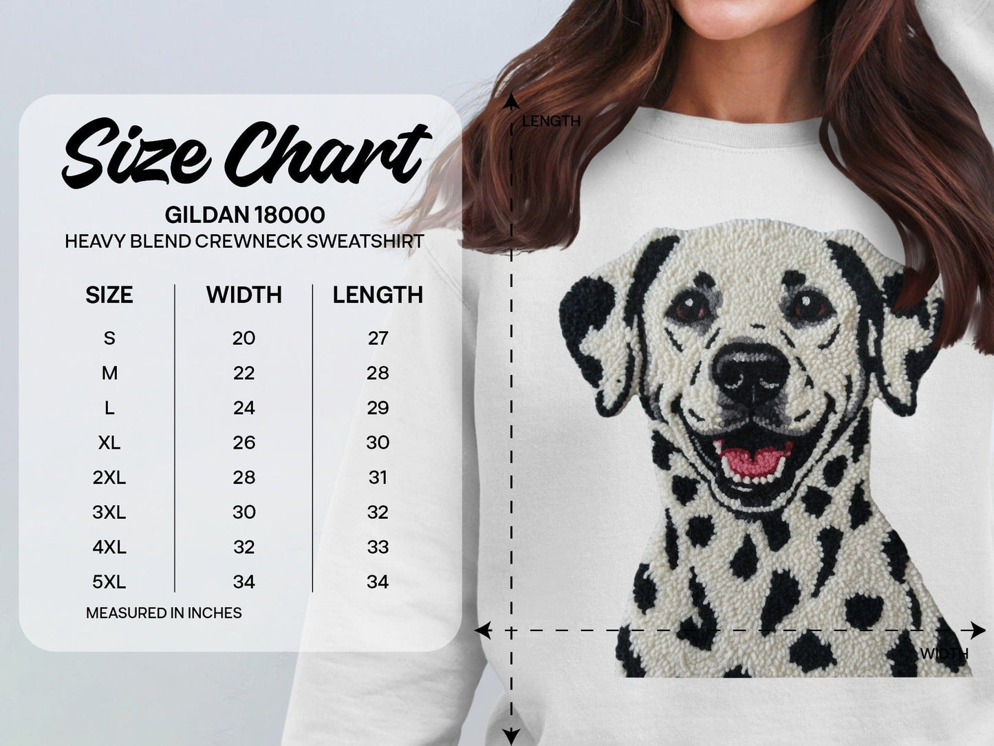 Dalmatian Dog Design Gildan Heavy Blend Sweatshirt