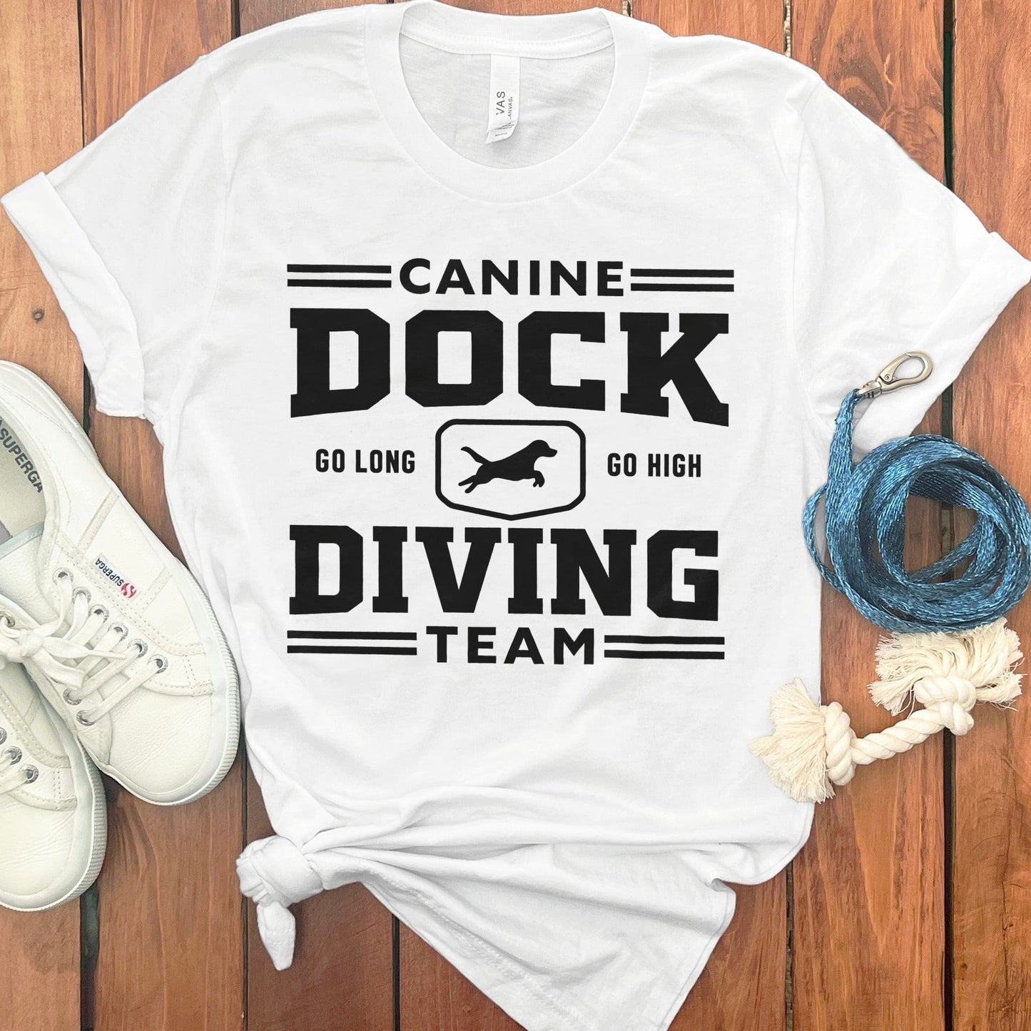 Canine Dock Diving Team Go Long Go High T-Shirt product