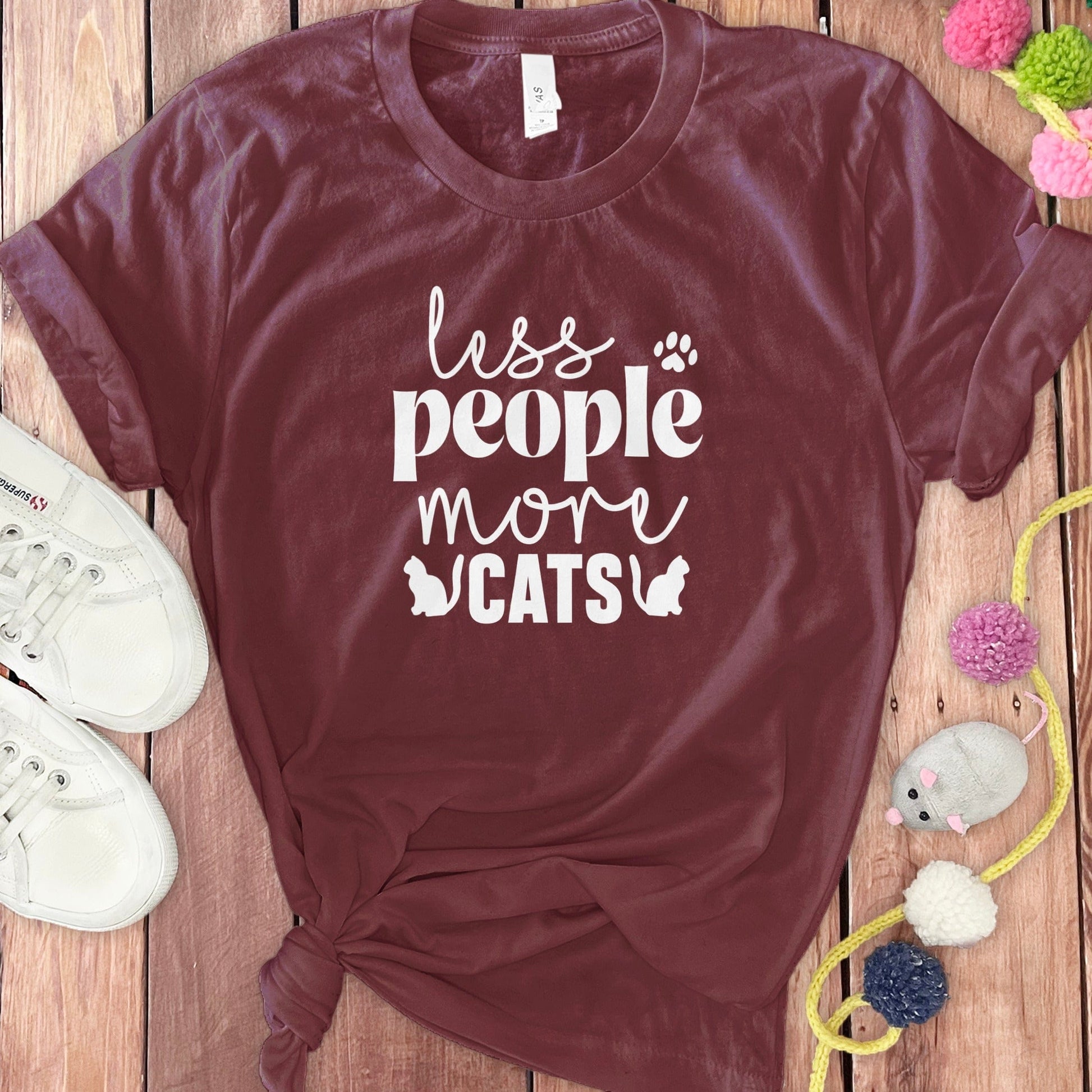 Less People More Cats Graphic T-Shirt product type