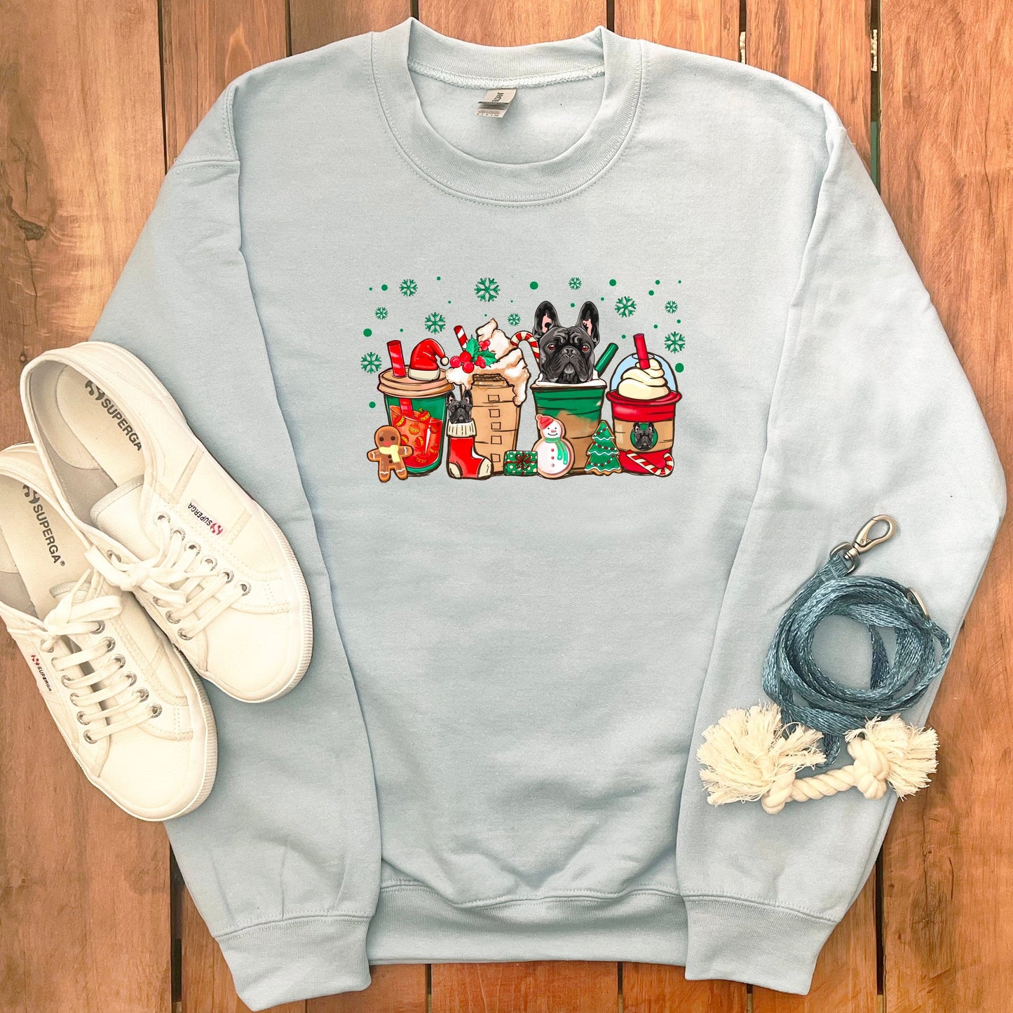 CHRISTMAS FRENCH BULLDOGS COFFEE SWEATSHIRT