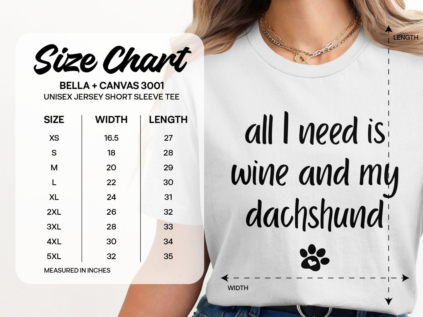 All I Need Is Wine and My Dachshund Shirt product type