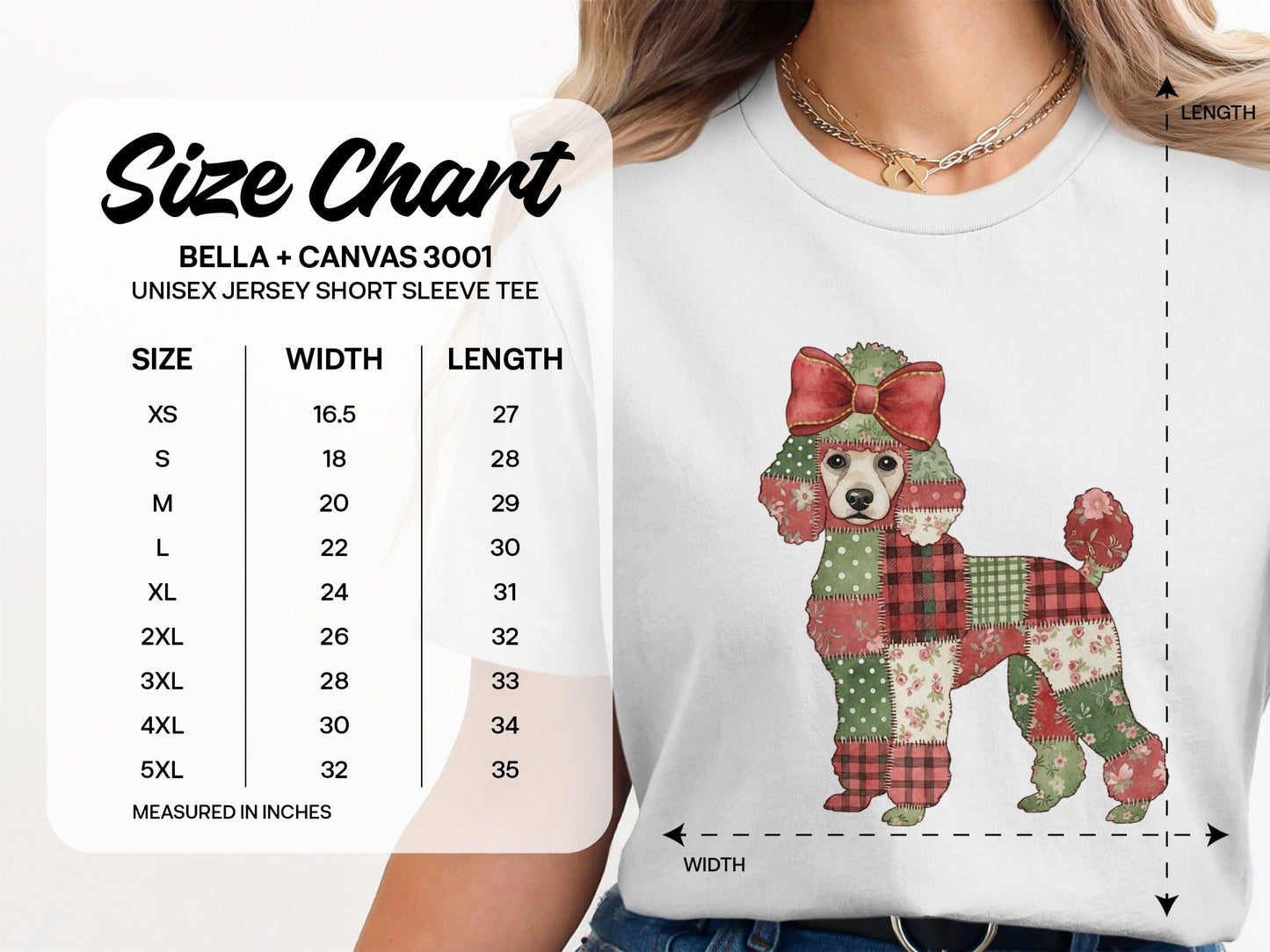 Festive Poodle Graphic Tee Short Sleeve product