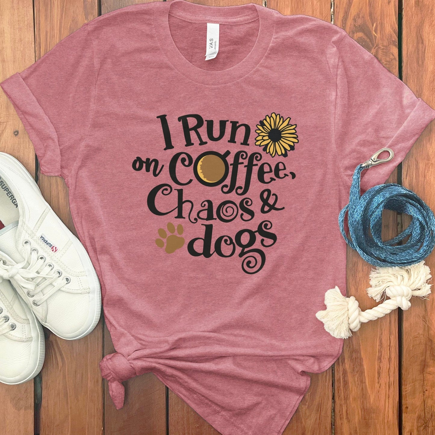 I Run on Coffee Chaos and Dogs Graphic T-shirt product