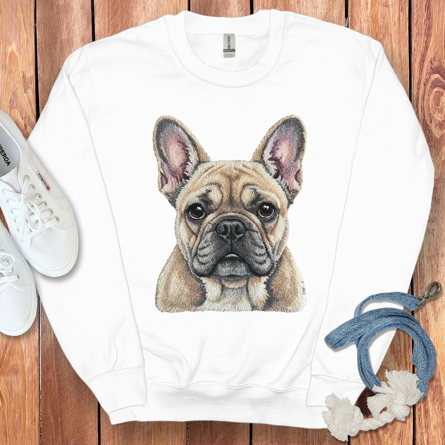 French Bulldog Portrait Illustration Sweatshirt