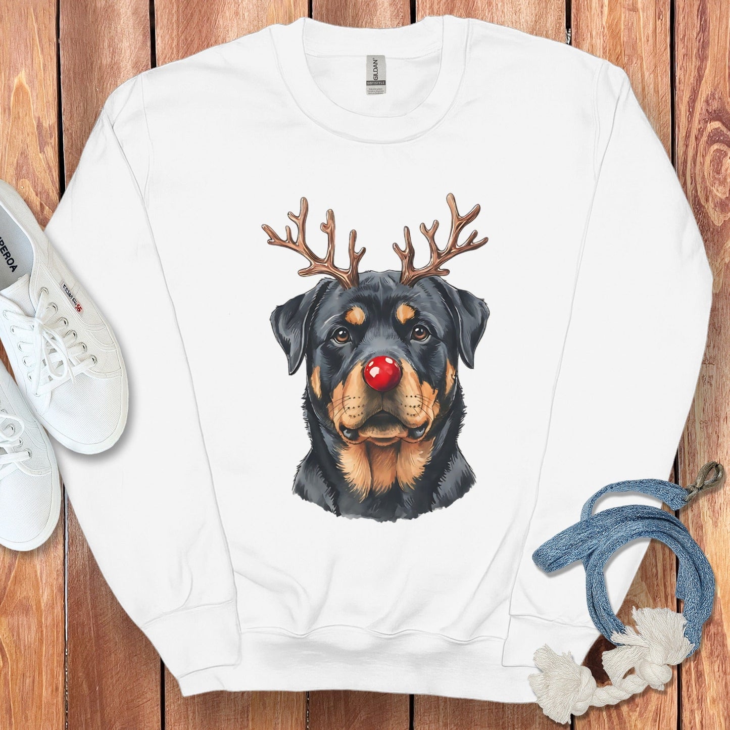 Rottweiler Reindeer Illustration Sweatshirt product