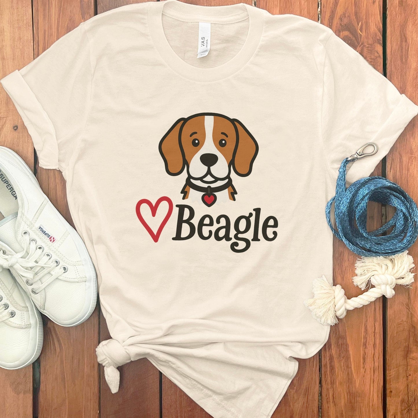 Beagle Graphic Tee with Heart Design product type