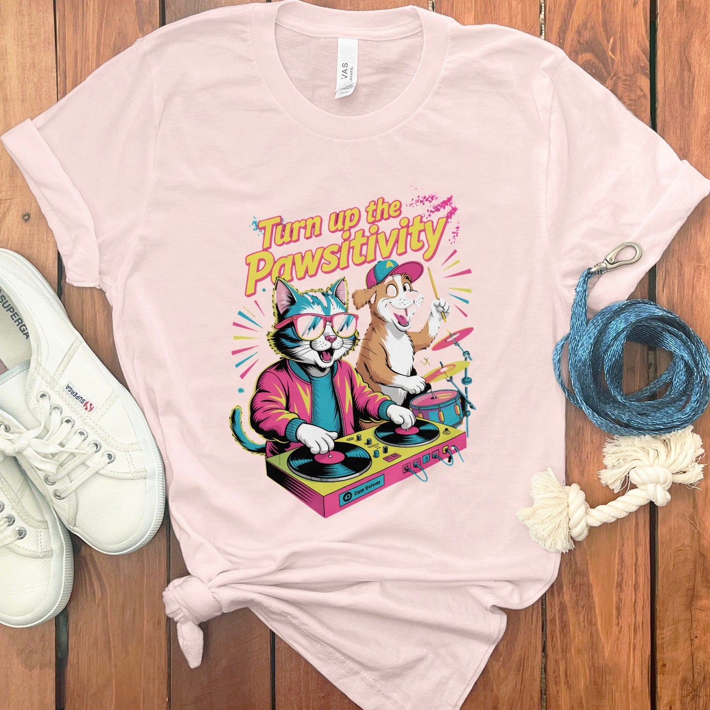 Turn Up The Pawsitivity Design T-Shirt product