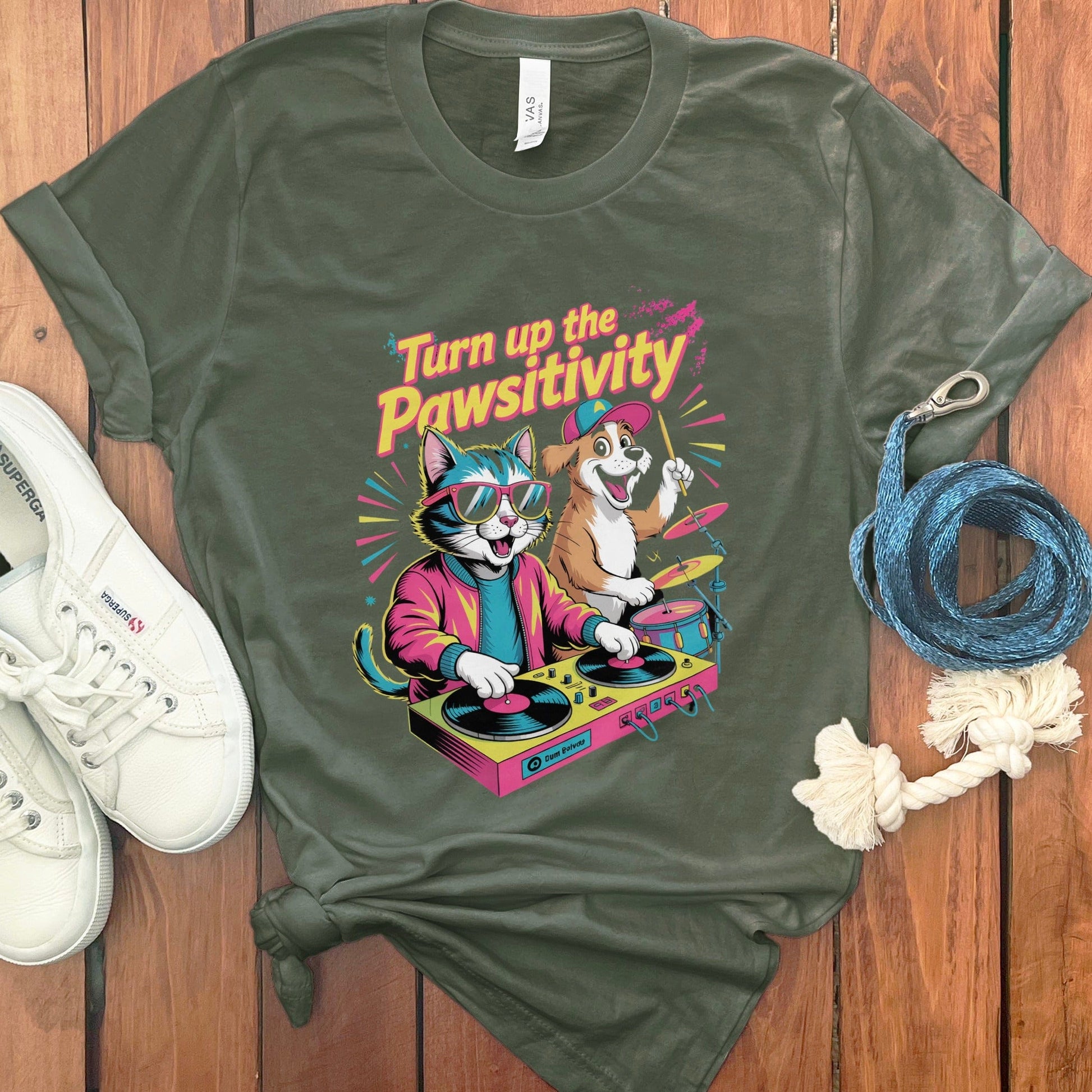 Turn up the Pawsitivity DJ cats and dogs product type