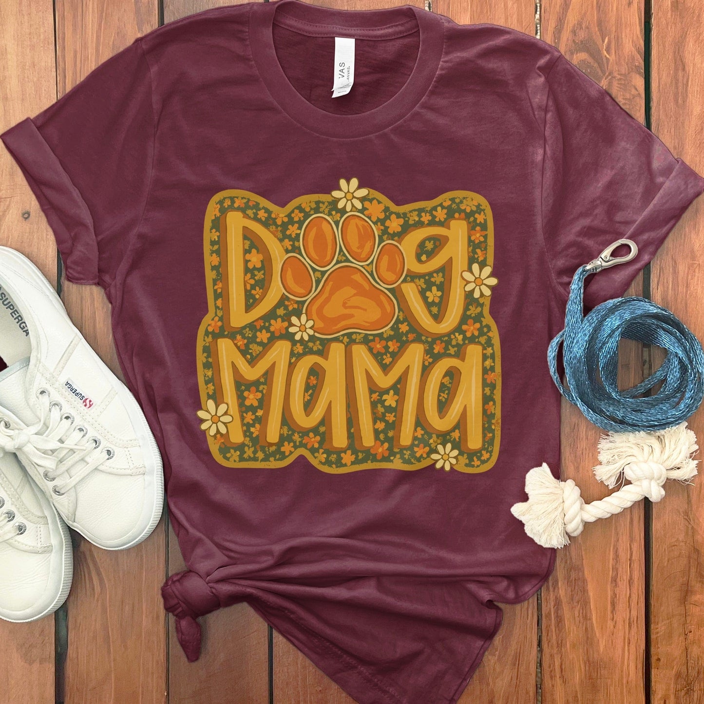 Dog Mama Graphic Tee with Floral Design product